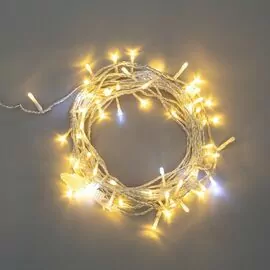 875631 - Гирлянда-нить уличная 150LED теплый белый, 20м, мерцание, прозрачный шнур, IP44  NEON-NIGHT 305-566 (1)