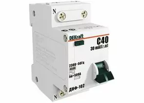 507027 - DEKraft дифф. автоматический выкл. АВДТ ДИФ-102 1P+N C10 30мА, тип AC, 4,5кА, электрон. 16002DEK (1)
