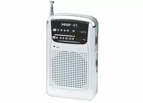 521833 - Радиоприемник Эфир 01,УКВ/СВ,2xR03,гн.для науш,10.2х5.4х2.4 см.(аналог РП-101) (1)