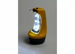 543864 - Smartbuy фонарь ручной SBF-87-Y (акк. 4V 0.5 Ah) 4св/д+6св/д, желтый/пластик, вилка 220V (1)
