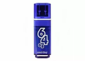 555212 - Флэш-диск (флэшка) USB 64GB Smartbuy Glossy series Blue (SB64GBGS-B) (1)