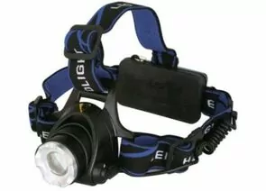 556472 - Ultraflash фонарь налобный E150 (акк. 2x18650) 1св/д 3W(260lm) черн/металл, 3 реж, фокус, з/у 220V (1)