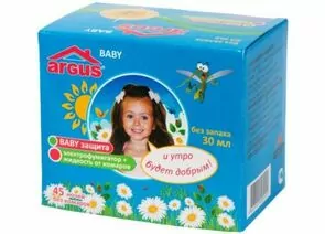 557942 - ARGUS baby Комплект детский От комаров 45 ночей (фумигатор АнтейПлюс + жидкость 30мл) б/запаха АR-5 (1)