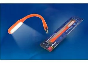 562345 - Uniel TLD-541 Orange св-к USB для ноутбука св/д 6W(260lm) резина/пластик 170x15 оранжевый (1)