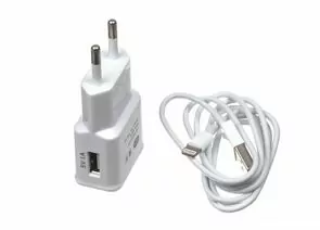 563006 - Сет. адаптер/зарядник/блок пит. OLTO WCH-4105 AC/DC (5V 1A) USB, кабель Iphone 5 (1)