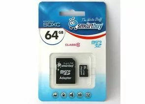 564208 - Флэш-карта (памяти) MicroSDXC 64GB Class 10 Smartbuy (адаптер SD) (1)