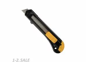 776019 - Нож канцелярский 18мм Attache чёрный, цв. фиксатора в ассорт. 954199 (1)