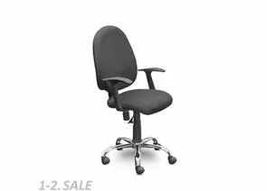 776171 - Кресло UP_EChair 223 PC ткань серая С73, хром 754094 (1)