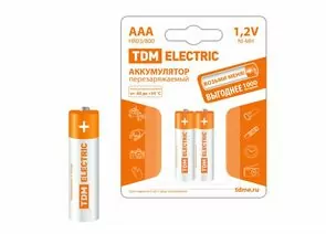 632808 - Э/п TDM Аккумулятор AAA-800mAh Ni-MH BP-2 BL2 (24!) SQ1702-0074 (1)