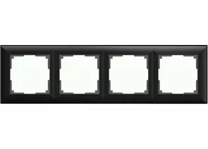 733103 - Werkel рамка СУ 4 мест. Fiore (черный матовый) (WL14-Frame-04 a038844)W0042208 a051027 (1)