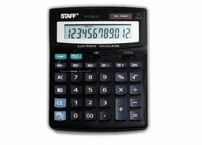 321338 - Калькулятор STAFF настольный STF-888-12, 12 разрядов, двойное питание, 200х150мм (1)
