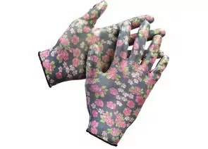 655599 - Перчатки GRINDA садовые, прозрачное нитриловое покрытие, размер L-XL, черные (1)