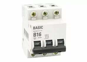 676355 - EKF Basic автоматический выключатель 3P 16А (B) 4,5кА ВА 47-29 mcb4729-3-16-B (1)