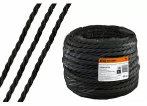 723616 - TDM РЕТРО-провод Эко 3х2,5 витой ГОСТ черный (бухта 50м, цена за 1м) SQ2801-0134 (1)