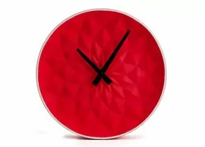 770539 - Часы настенные APEYRON/VILART круг d255х55 красные керамика дискретный ход (1xR6 нет в компл) 18-302 (1)