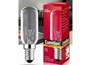637893 - Camelion лампа накаливания для вытяжек T25 E14 40W(350lm) прозрачная 81x25 40/T25/CL/E14 (1)