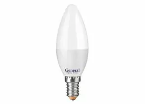 778685 - General свеча E14 15W 4500K 4K 35х105 пластик/алюм GLDEN-CF-15-230-E14-4500 661096 (1)