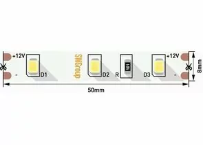 712595 - SWG Лента св/д стандарт 2835 60LED/m 6,3W/m 12V 550Lm/m (5м, цена за 1м) 4000K-4500K 4K 1706 (1)