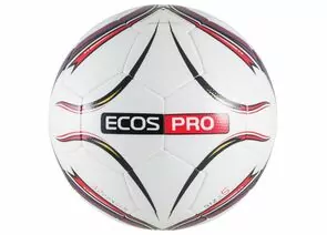 690849 - Мяч футбольный ECOS Pro Hybrid Embossed. Размер №5 Красный Ecos 3997 (1)