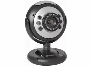 773202 - Веб-камера C-110 0.3 МП, подсветка, кнопка фото, Defender, 63110 (1)
