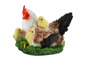 735932 - Фигурка садовая Курица-наседка с цыплятами Н-22см 169367 (1)