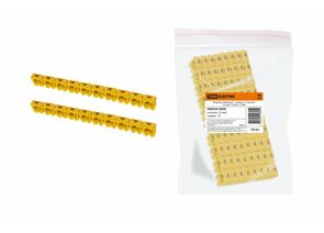 385707 - TDM маркер наборный - символ 4 желтый 2,5 мм2 (уп. 150 шт., цена за уп.) (10!) SQ0534-0020 (1)