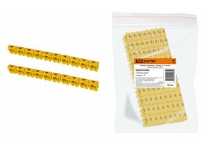 385850 - TDM маркер наборный - символ 4 желтый 6 мм2 (уп. 100 шт., цена за уп.) (10!) SQ0534-0050 (1)
