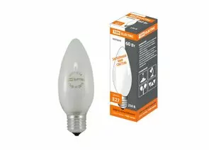 501725 - TDM лампа свеча E27 60W матовая (100!) SQ0332-0020 (1)