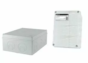 606673 - TDM коробка распред. ОУ 240х195х90мм, крышка, IP44, кабельные ввода d28-3 шт., d37-2 шт. SQ1401-1271 (1)