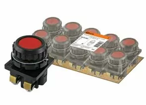 699975 - TDM Выключатель кнопочный КЕ 011-У2-исп.1 красный 2з 10A 660B IP40(10!) SQ0753-0002 (1)