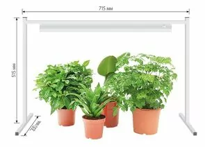 648355 - Uniel подставка для свет-ка для растений (фито) h=350-420-490мм, L=715мм металл/белый UFP-G03S WHITE (1)