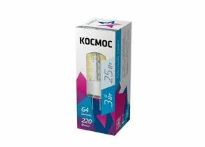 648421 - Космос JC G4 220V 3W(240lm) 4500K 43x15 LksmLED3wJCG4220v45 (1)