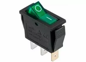781386 - TDM переключатель клавишный IRS-101-G зеленый с подсветкой 2 положения 1з SQ0703-0044 (1)