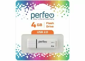 771297 - Флэш-диск USB 4GB Perfeo C01G2 White (1)