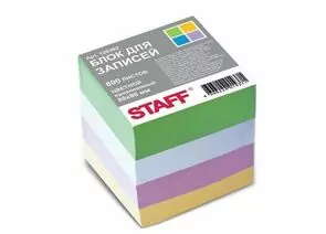 319912 - Блок для записей STAFF проклеенный, куб 8*8*800л., цветной, БК-4Ц, 120383 (1)