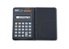 321358 - Калькулятор STAFF карманный STF-818, 8 разрядов, двойное питание, 102х62мм (1)