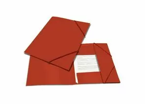 321633 - Папка на резинках BRAUBERG Contract красная, до 300 листов, 0,5мм, бизнес-класс (1)