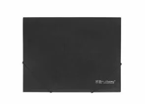 321644 - Папка на резинках BRAUBERG Стандарт черная, до 300 листов, 0,5мм 221624 (1)