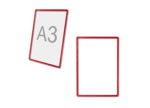 322642 - Рамка-POS для ценников, рекламы и объявлений А3, красная, без защитного экрана, 290256 (1)