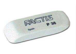 323401 - Резинка стирательная FACTIS пластиковая для карандаша со скош. краем, 56х19,5х9 мм, P-36 (1)