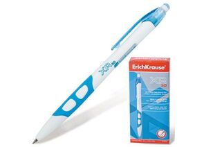 323832 - Ручка шариковая ERICH KRAUSE автомат. XR-30, 0,7мм, синяя, корп. бело-голубой 17721 141255 (1)