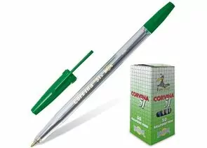 323846 - Ручка шариковая Corvina 51 корпус прозрачный 40163/04, зеленая (1)