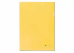 463016 - Папка-уголок жесткая BRAUBERG желтая 0,15мм 223968 (1)