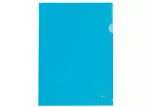 477815 - Папка-уголок BRAUBERG синяя 0,1мм 223964 (1)