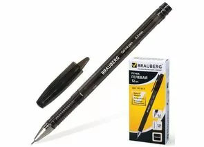 521741 - Ручка гелевая BRAUBERG SGP007, 0,5мм, черная, игольч. пишущий узел, корпус черн 141517 (1)