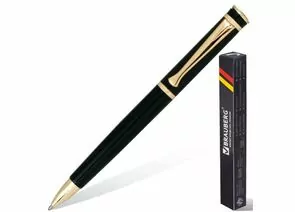 664639 - Ручка шарик. BRAUBERG бизнес-класса Perfect Black, корпус чер., золот. детали, 1мм, синяя 141416 (1)