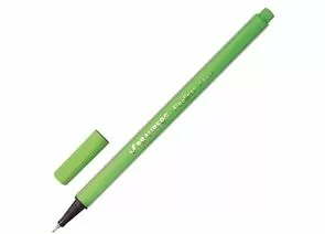664742 - Ручка капиллярная BRAUBERG Aero, трехгранная, метал. наконечник, 0,4 мм, светло-зеленая, 142250 (1)