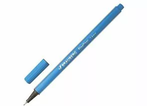 664751 - Ручка капиллярная BRAUBERG Aero, трехгранная, метал. наконечник, 0,4 мм, голубая, 142259 (1)