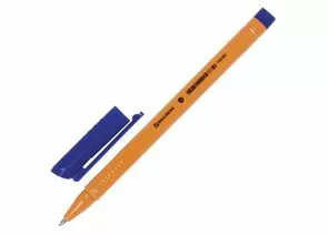 664763 - Ручка шарик. BRAUBERG Solar, трехгранная, корпус оранжевый, узел 1мм, линия 0,5мм, синяя 142402 (1)