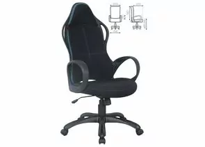 683529 - Кресло офисное BRABIX Force EX-516, ткань, черное/вставки синие, 531572 (1)